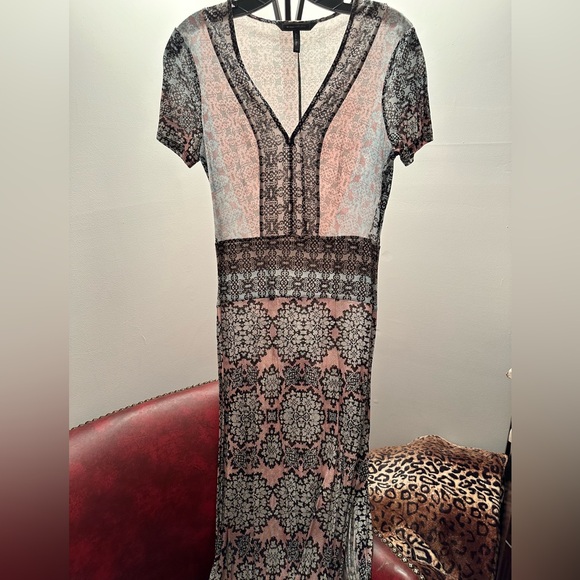 BCBGMAXAZRIA Multicolored Maxidress with Side Slit, XS - Picture 5 of 7